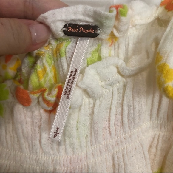 Free People Floral Fleur Cotton Tunic Shirt Top - Picture 3 of 5